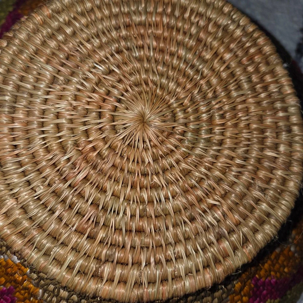 Artisan Woven Basket Bowl Colorful Boho‎ Decor Decorative Fruit Basket Bohemian